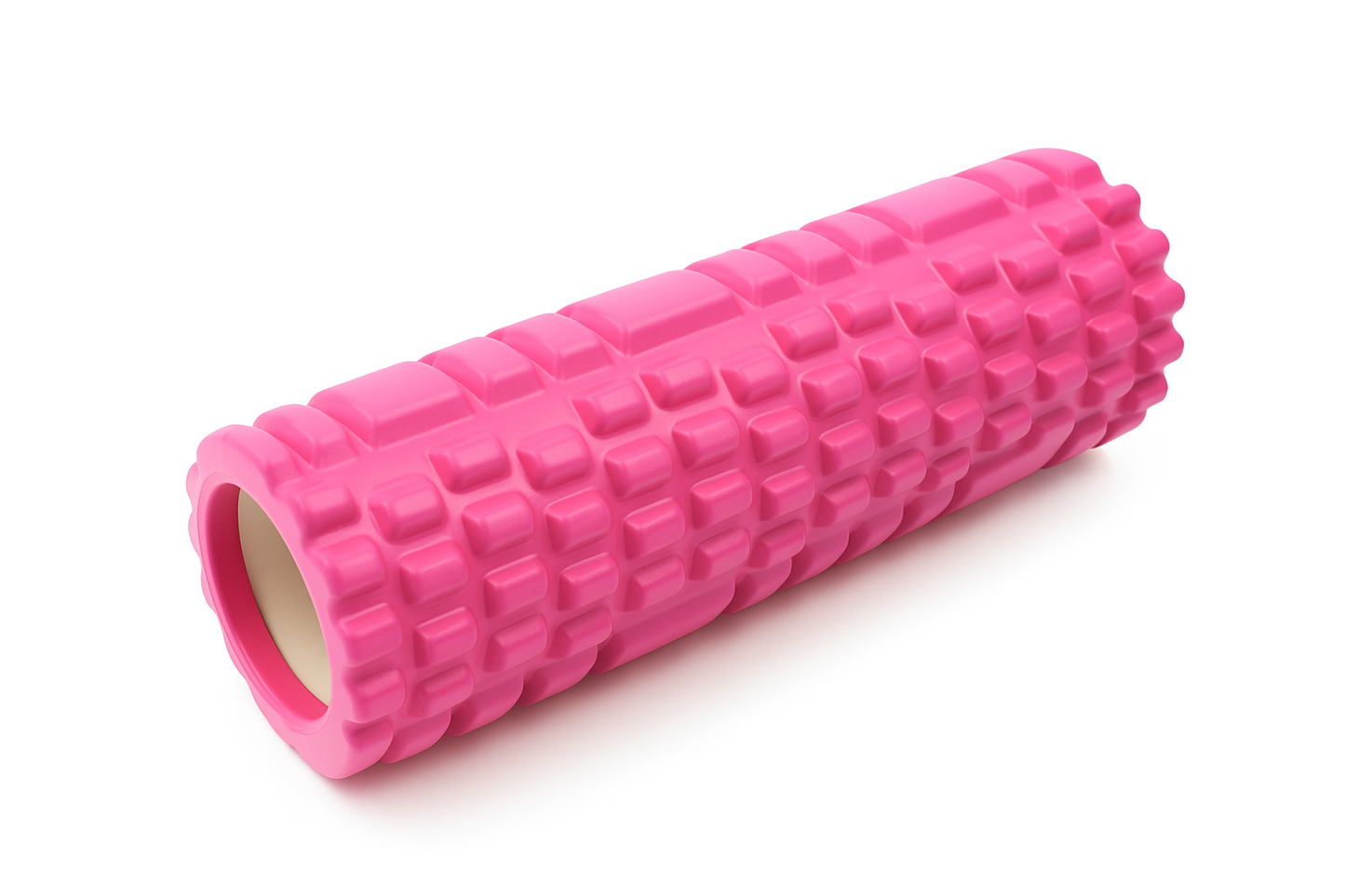 Pink foam roller for muscle recovery and stretching – MyFitnesstools